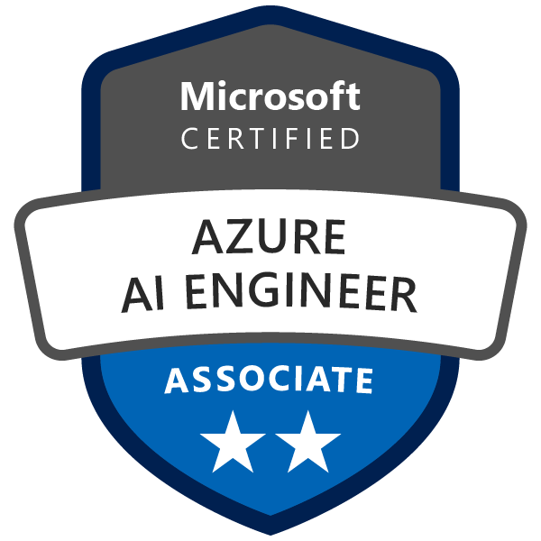 Logo de la certificación Microsoft Azure AI Engineer Associate
